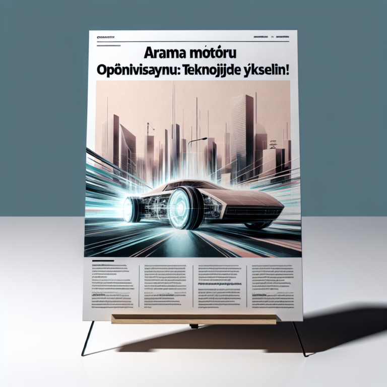 Arama Motoru Optimizasyonu: Teknolojide Yükselin!